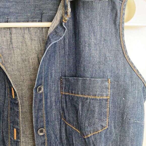 Brooks Brothers Sleeveless Denim Top Sz 0 - Picture 3 of 8